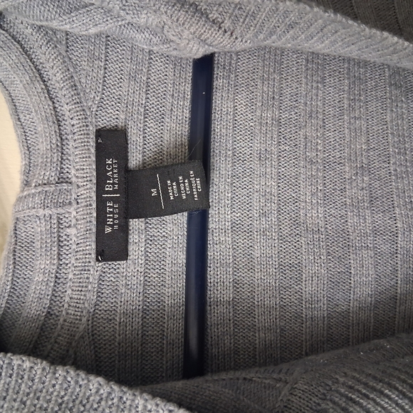 White En Black Market Gray Cardigan Sweater - Picture 2 of 8